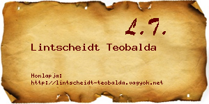 Lintscheidt Teobalda névjegykártya